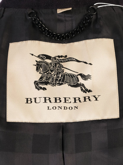 Excellent Burberry Black Wool Peacoat Double-Breasted Size S