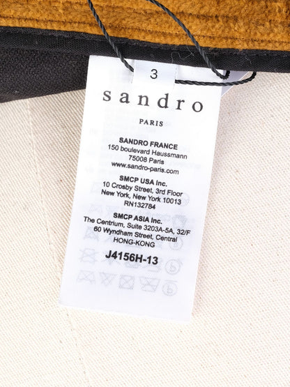 Excellent Sandro Orange Polyester Skirt Size M Knee-Length