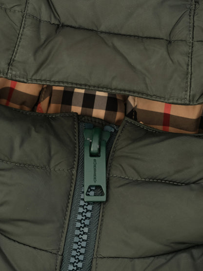 Perfect Burberry Green Puffer Jacket for Kids Size 14
