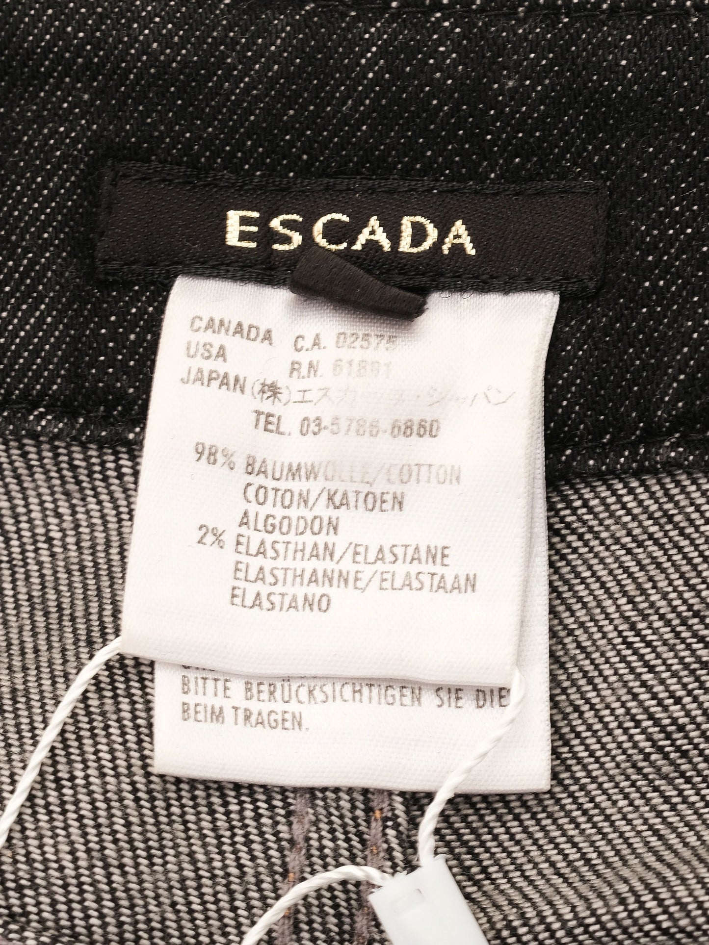 excellent escada black flare jeans size m women's denim