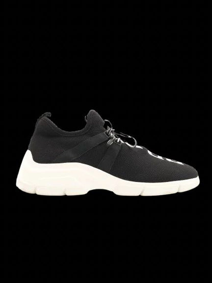 Excellent Prada Black Textile Sneakers Size 37 with White Soles