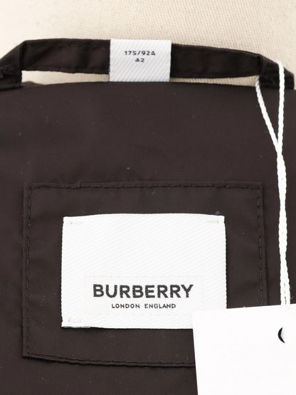 Excellent Burberry Black Hooded Jacket Size XL Nylon Women