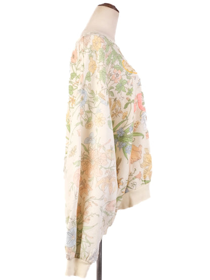 Excellent Gucci Floral Sweatshirt Cream Floral Print Women's M