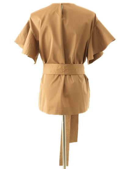 Chloe Women's Orange Viscose Blouse Size M Excellent Condition