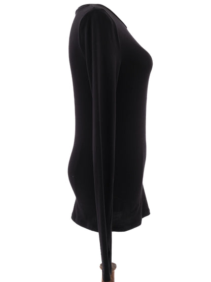 Excellent Cos Black Long Sleeve Shirt Size XS Elastane Women