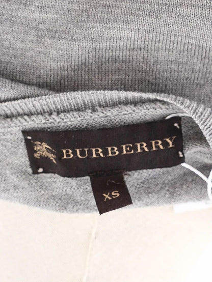 Excellent Burberry Gray Wool Sweater XS with Multicolored Embellishments