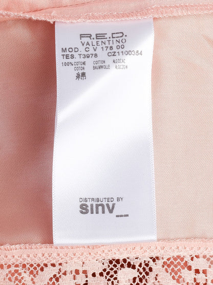 Excellent Valentino Pink Cotton Lace Detail Sleeveless Dress