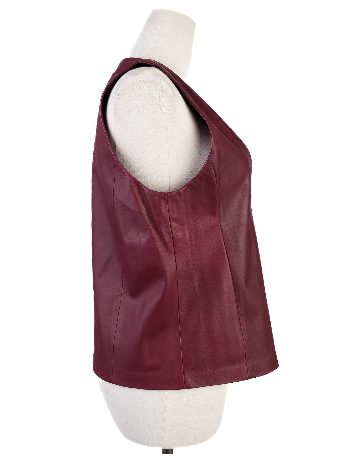 excellent drome red leather two-piece set women size m
