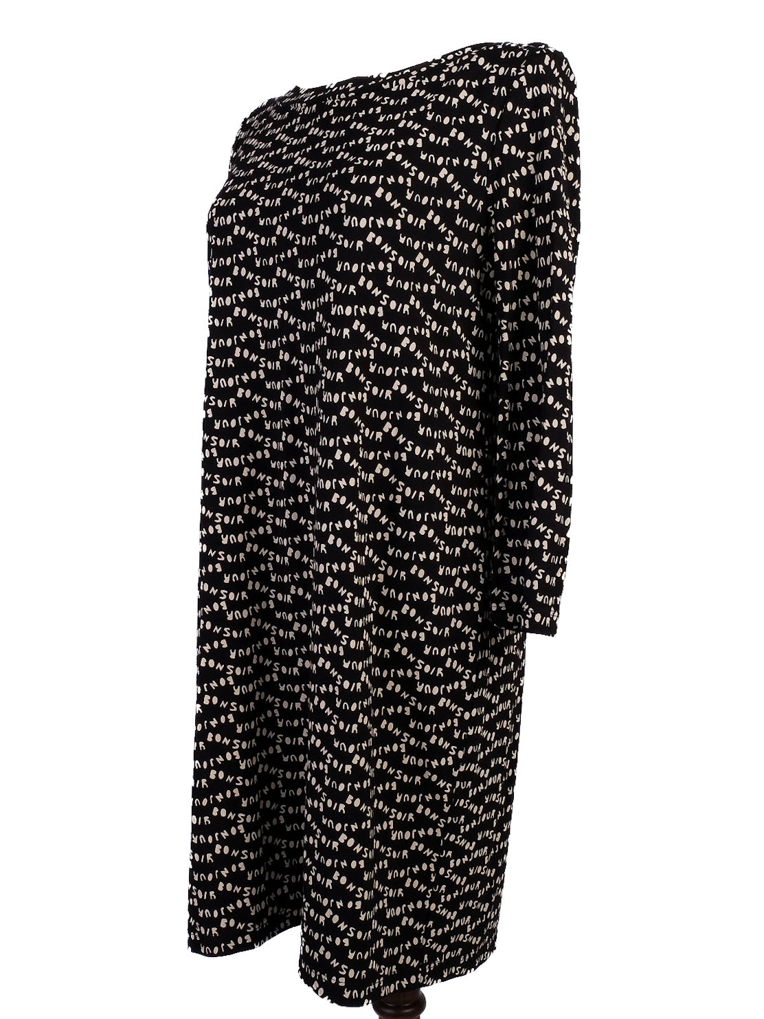weekend maxmara black patterned dress size m excellent condition