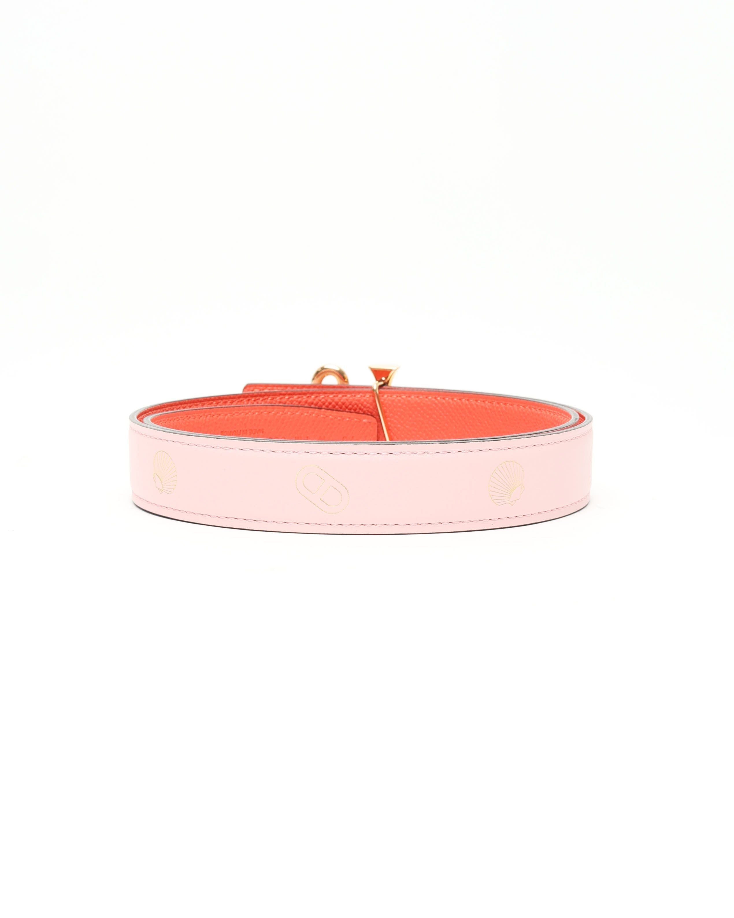 Herm�s Sur Mer Reversible Leather And Cor Baroque Belt Buckle