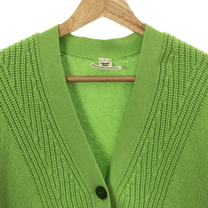 Hermes Cardigan Knitwear Jacket Cashmere Cotton Green  34