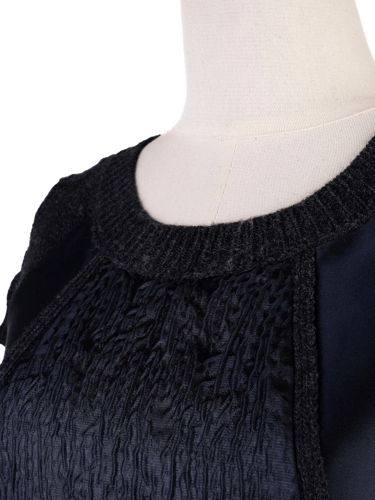 excellent max&co blue wool short-sleeved dress size xs