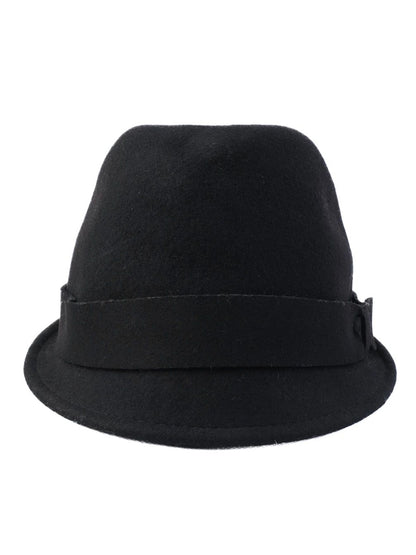 Excellent GF Ferre Black Cashmere Fedora Hat Size M