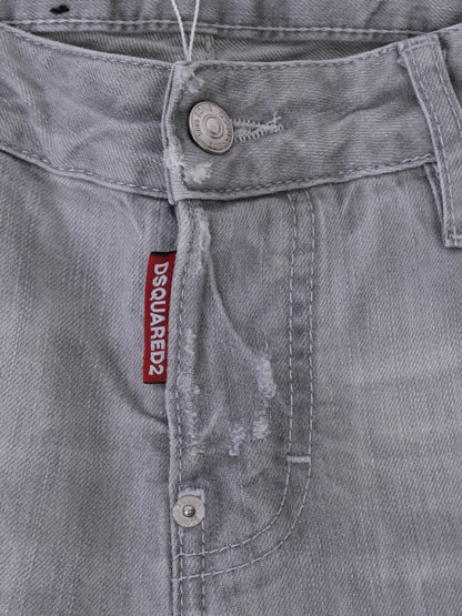 Excellent Dsquared2 Gray Distressed Jeans Size S Made in Italy