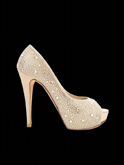 good gina orange leather high-heeled platform shoes size 39.5