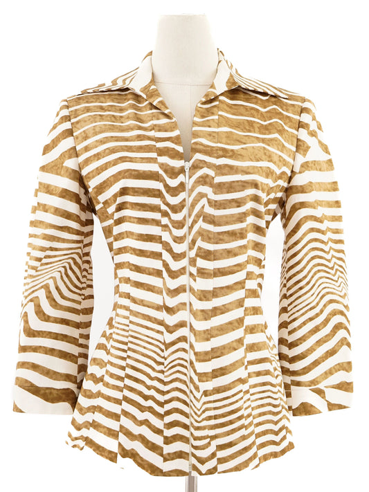 Perfect Gianfranco Ferr� Orange Striped Shirt Size M Women