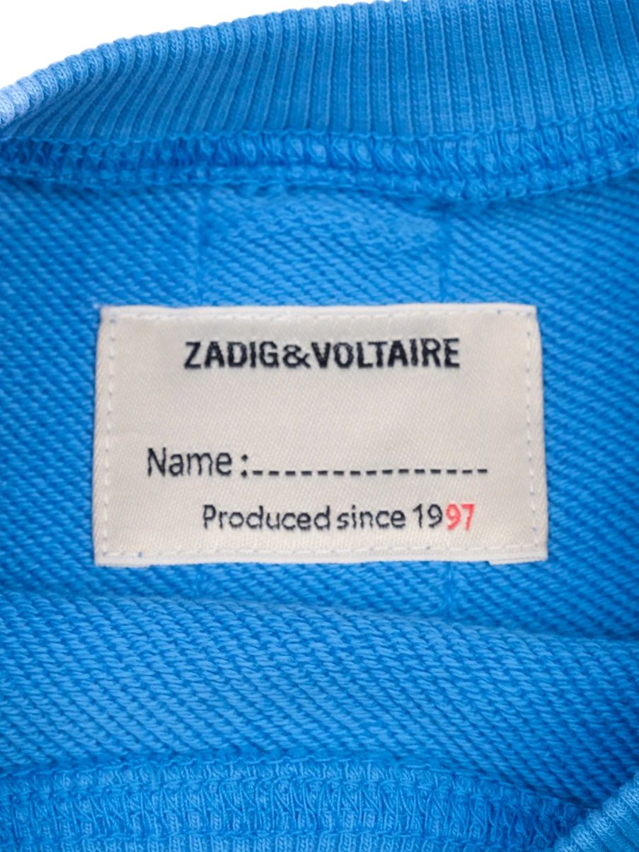 excellent zadig&voltaire blue sweatshirt for kids size 8