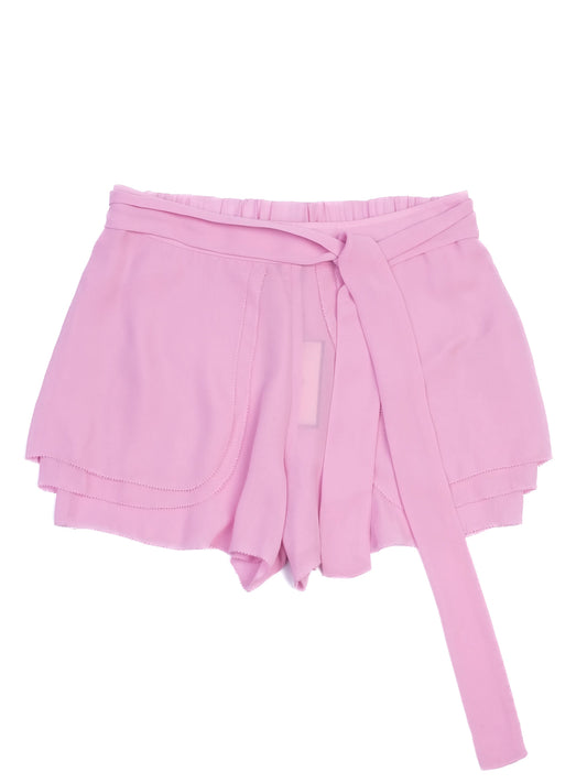 NEW By Malene Birger Pink Polyester Shorts with Tie Belt Size XS