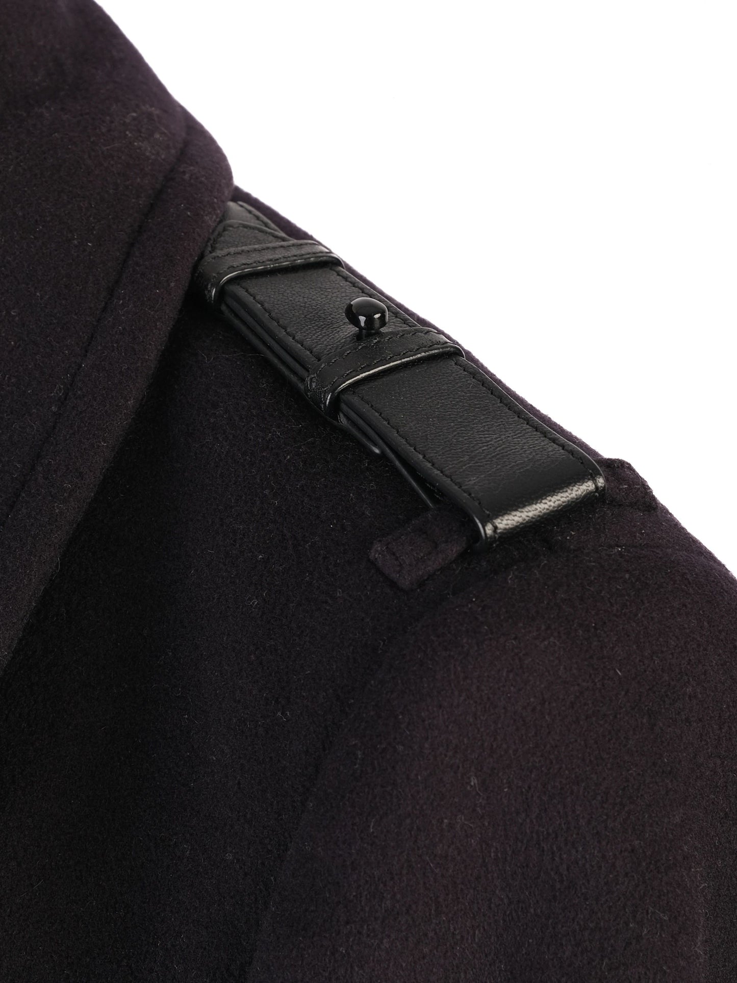 excellent burberry black wool peacoat double-breasted size s