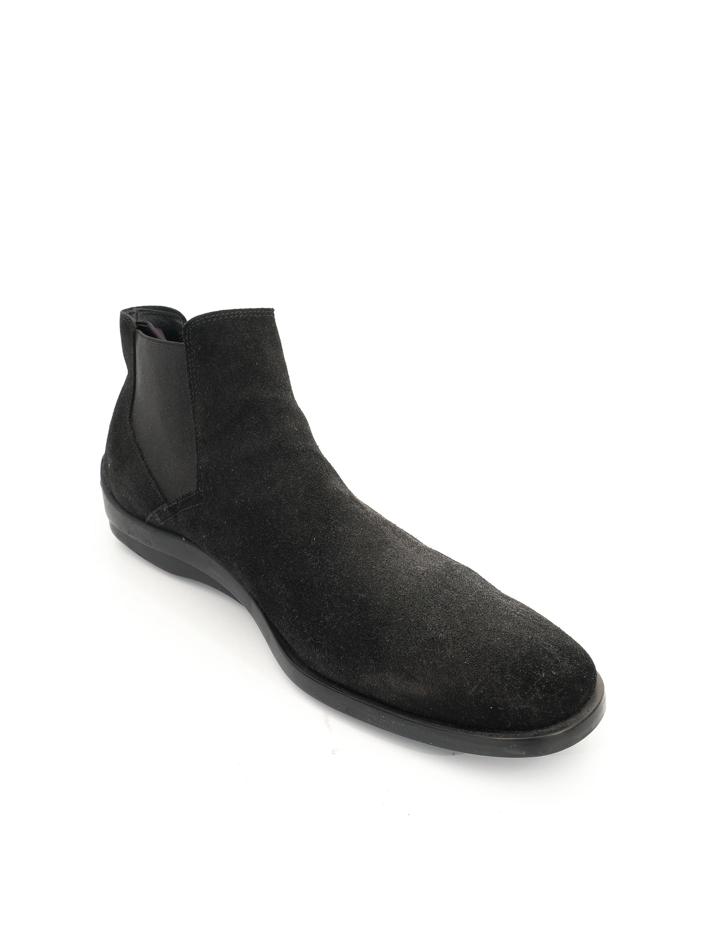 excellent tod's black leather ankle boots size 45 with side buckle