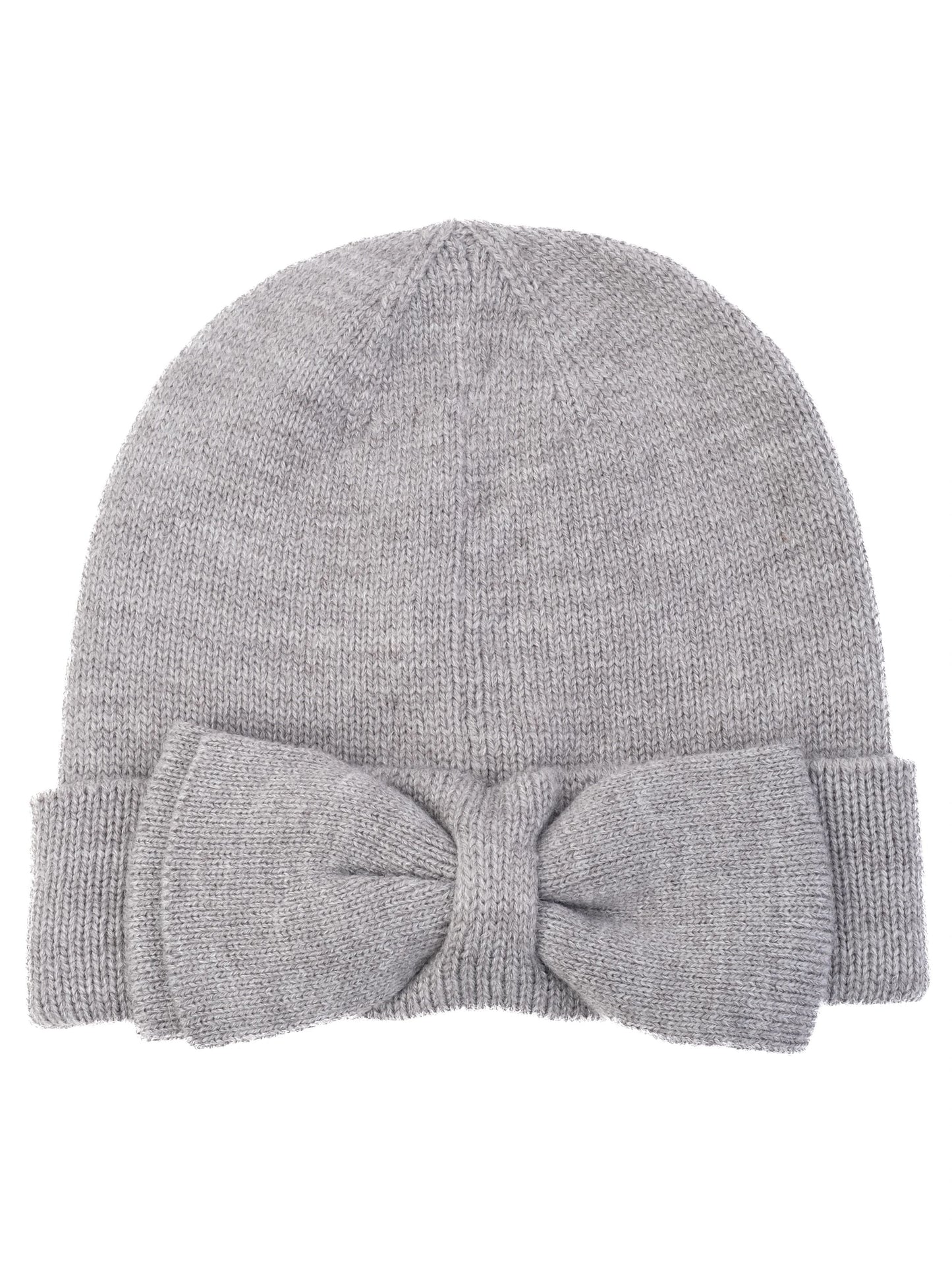 excellent kate spade gray wool beanie hat with bow size s