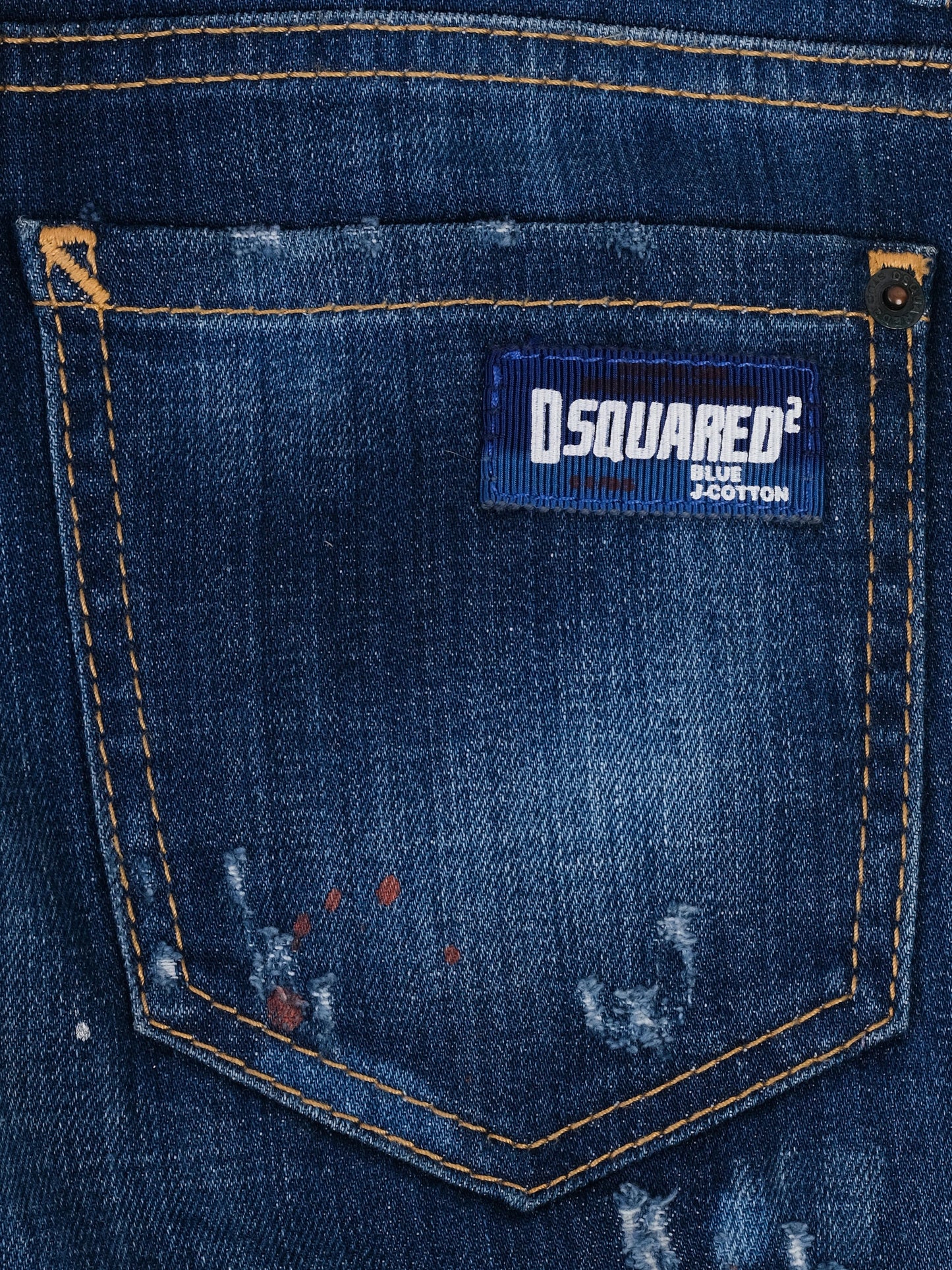 excellent dsquared2 blue distressed denim jeans size m