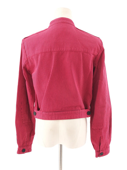 Excellent Kenzo Red Zip-Up Cotton Jacket Women Size N/A