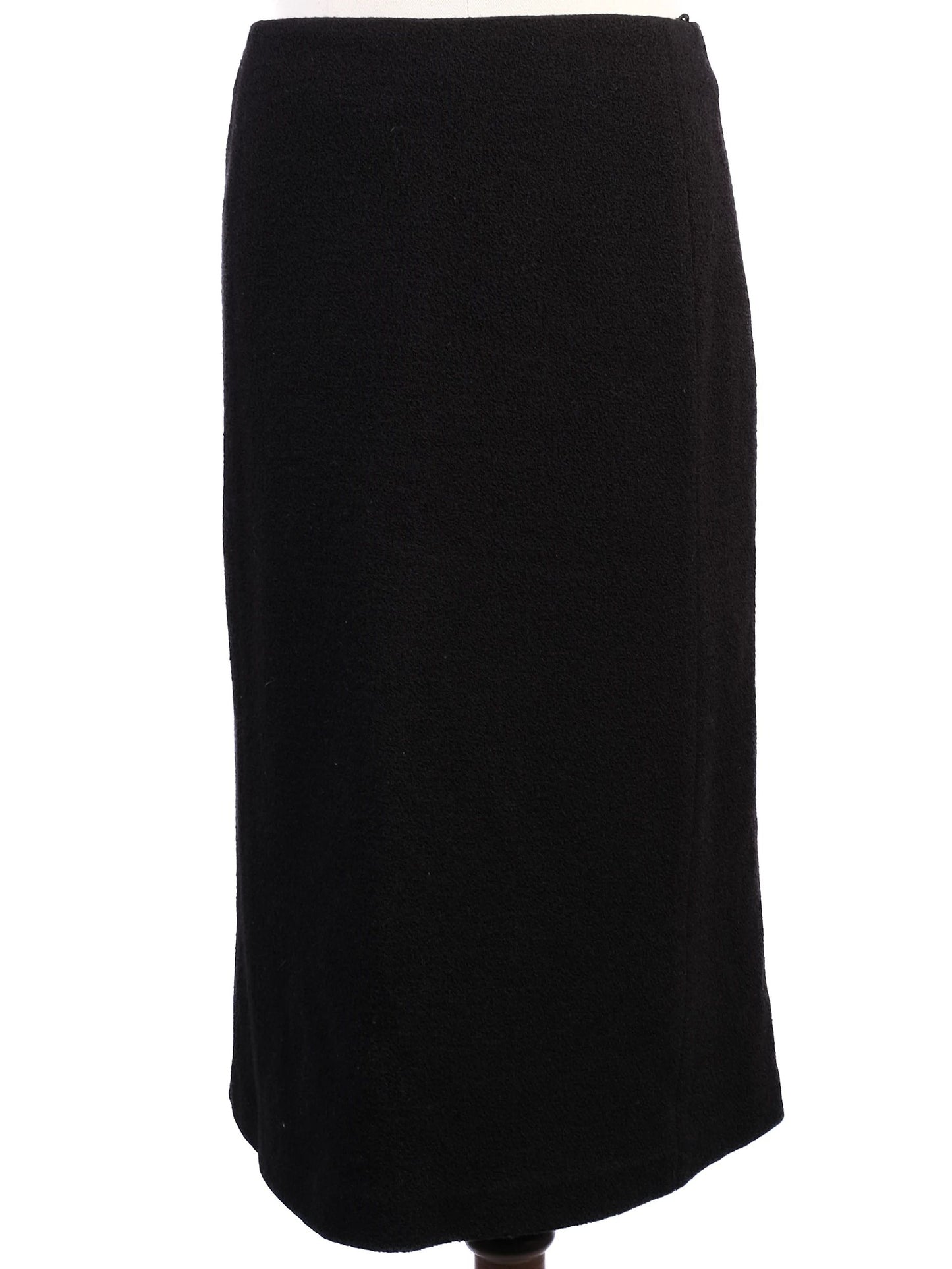 excellent moschino black wool pencil skirt size m