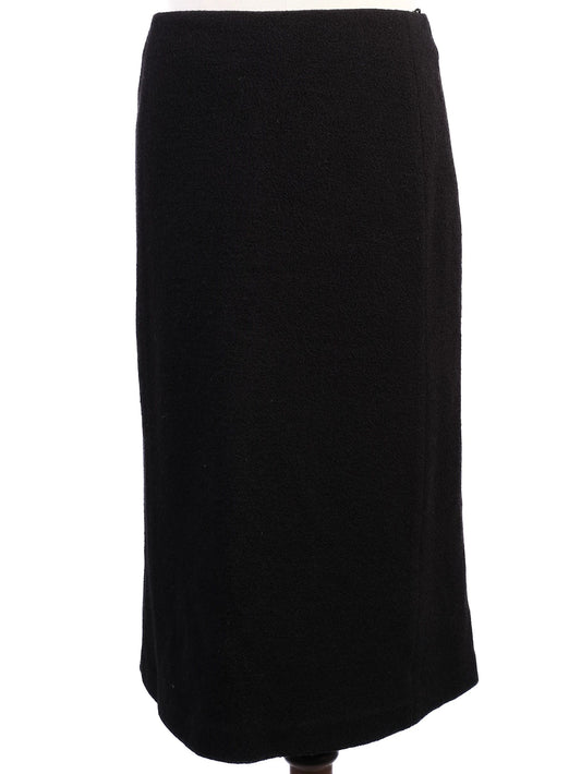 Excellent Moschino Black Wool Pencil Skirt Size M