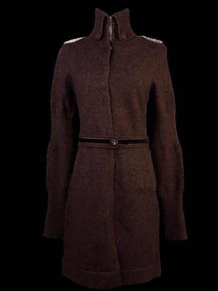 excellent liu jeans orange wool coat size s with high collar