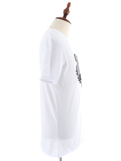 Excellent Kenzo White T-Shirt Men's M Cotton Graphic Tiger Design
