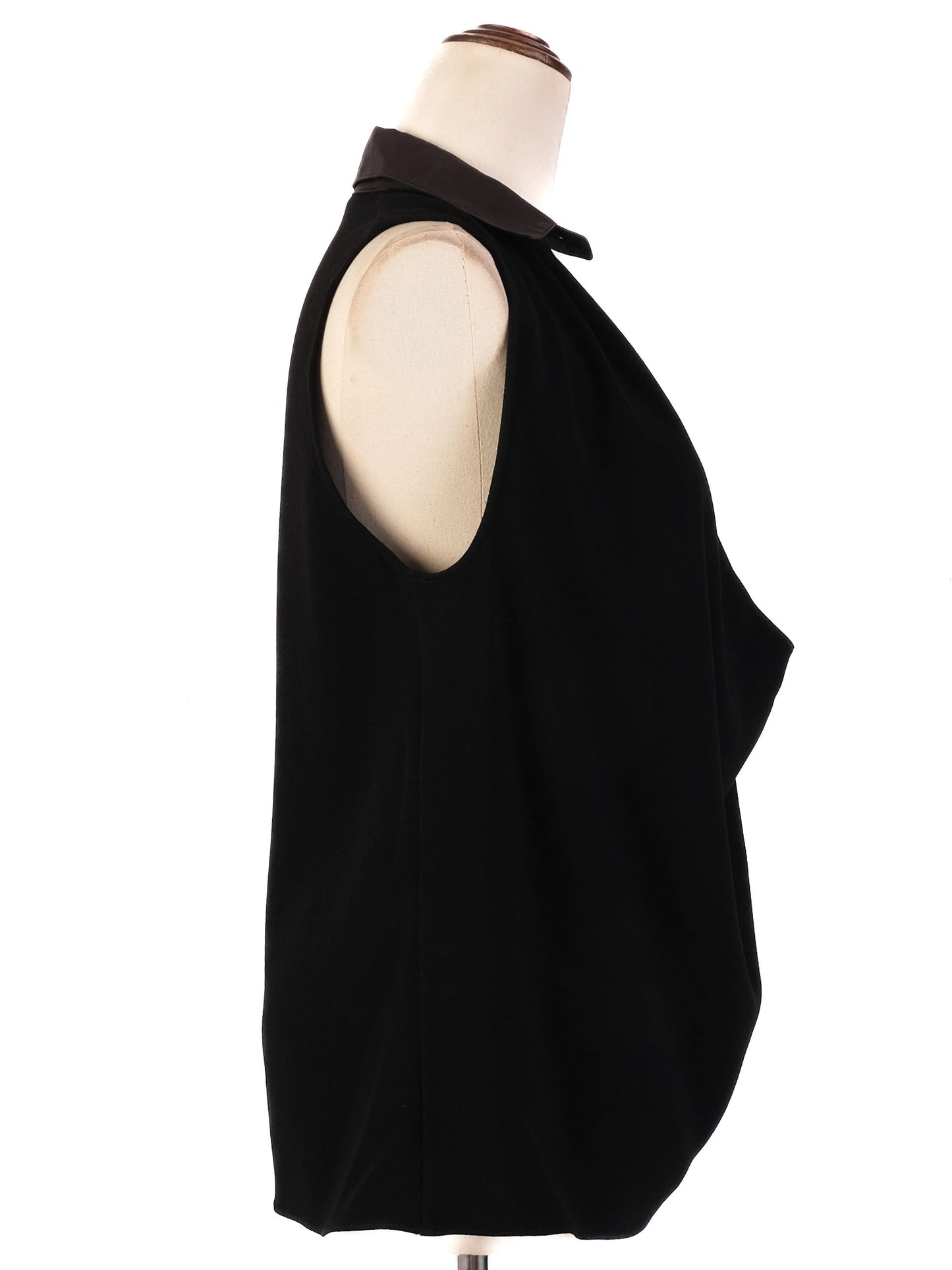 excellent balenciaga black sleeveless top triacetate women