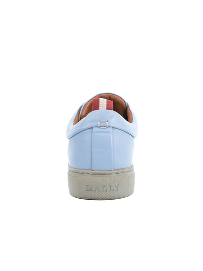 Excellent Bally Blue Leather Sneakers Size 37.5 Women