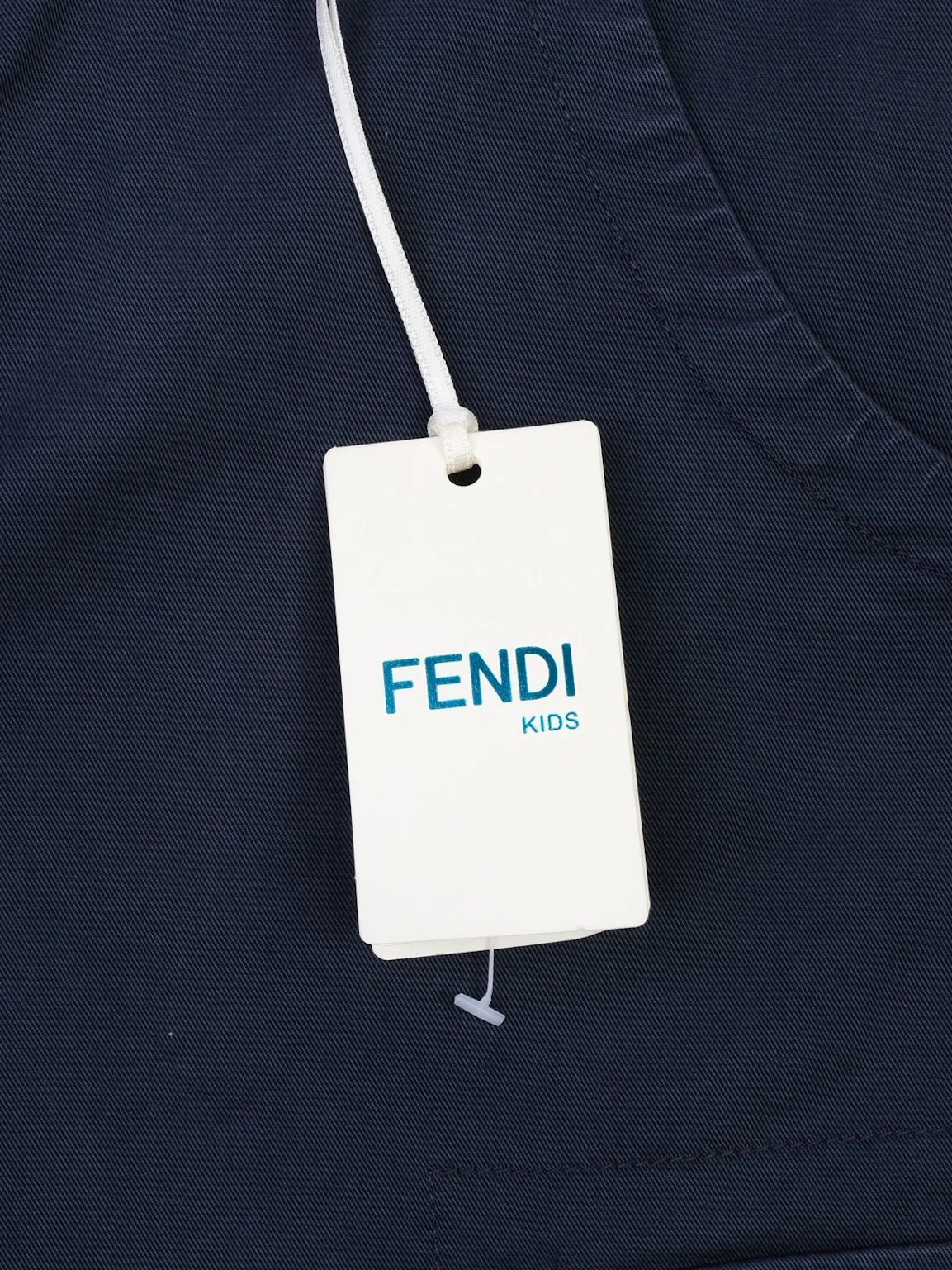 excellent fendi kids blue cargo shorts size 10 cotton