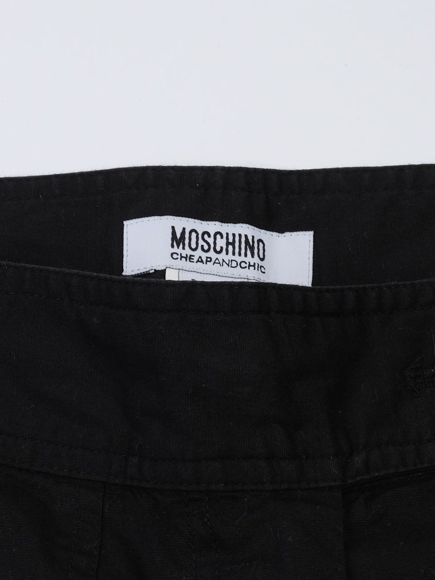 excellent moschino cheap and chic black cotton pants size m