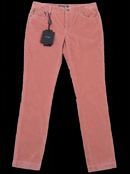new dolce gabbana pink corduroy pants size l women's