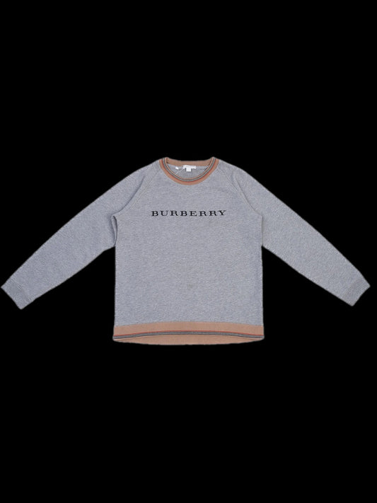 Excellent Burberry Kids Sweatshirt Gray Wool Size 12