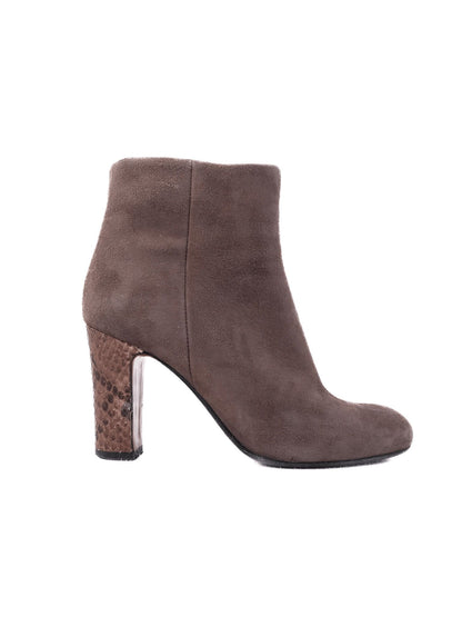 Average Marella Orange Genuine Suede Ankle Boots Size 37