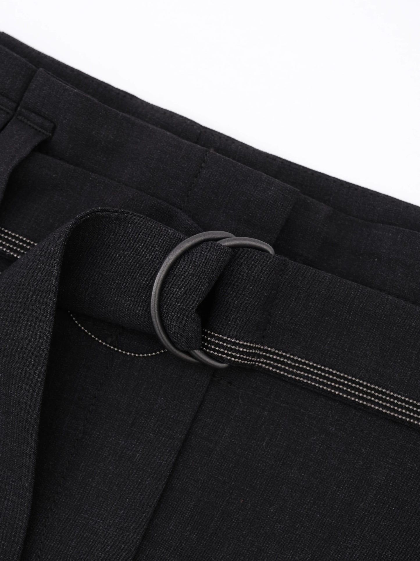 perfect brunello cucinelli black wool pants size s with belt
