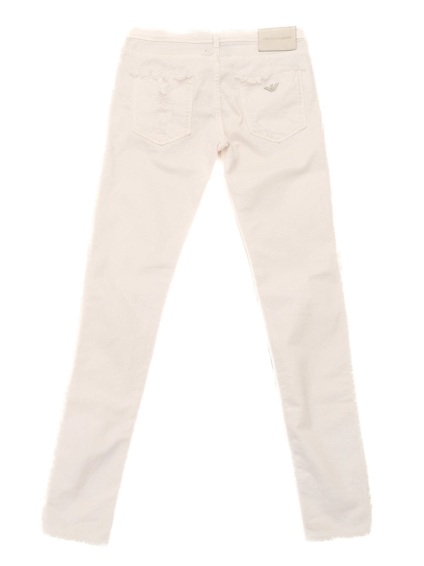 excellent emporio armani distressed white jeans for kids size s