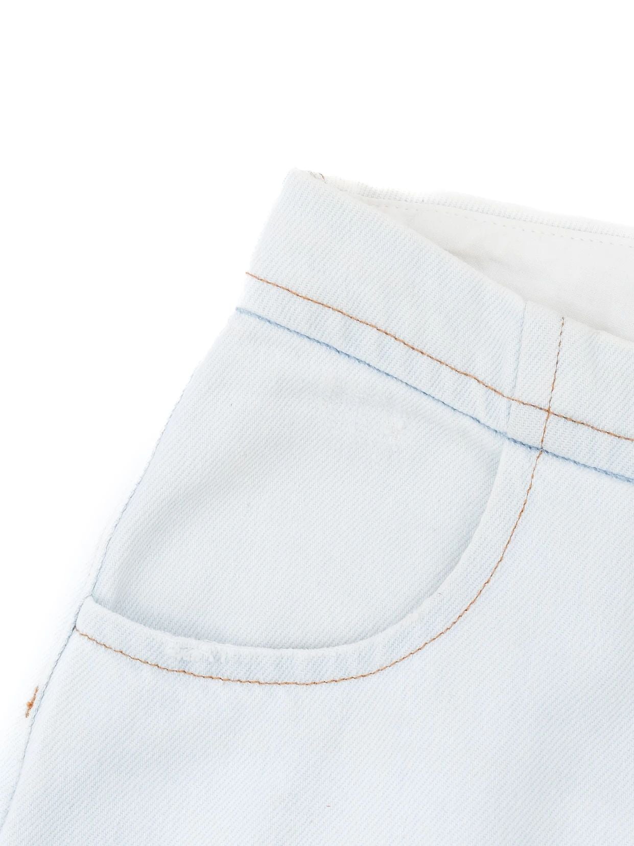 excellent maison margiela blue cotton denim pants size s