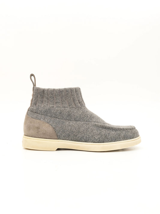 Excellent Santoni Gray Wool Ankle Boots Size 35 Women