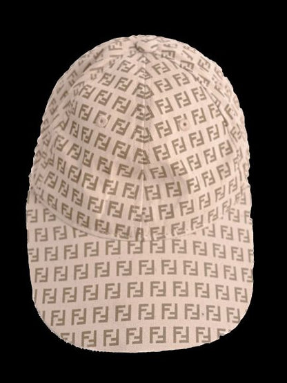 Excellent Fendi Gray Cotton Baseball Cap for Kids with Logos