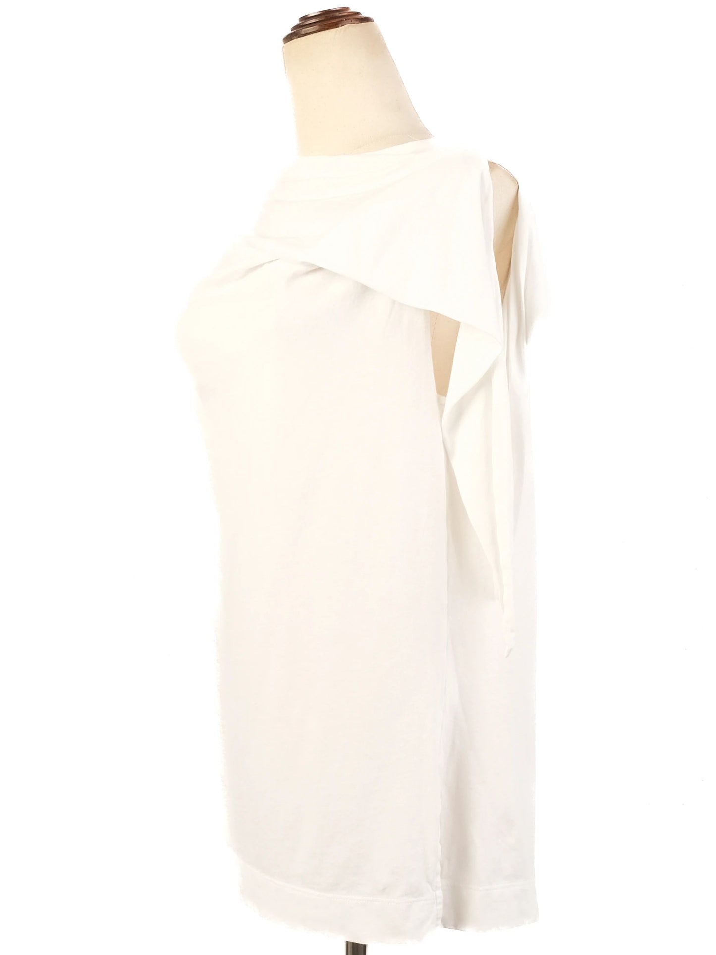 excellent dries van noten white sleeveless blouse size l