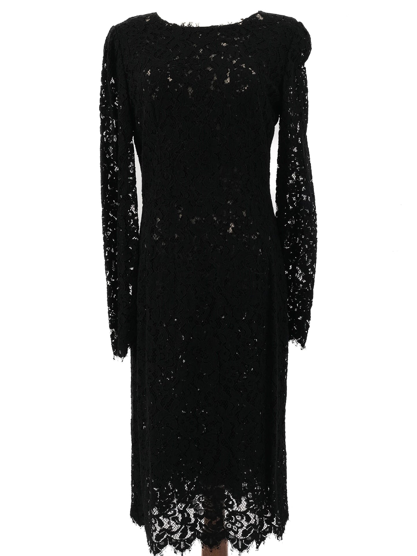 excellent ralph lauren black lace dresses size l floral design
