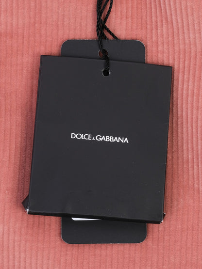 NEW Dolce Gabbana Pink Corduroy Pants Size L Women's