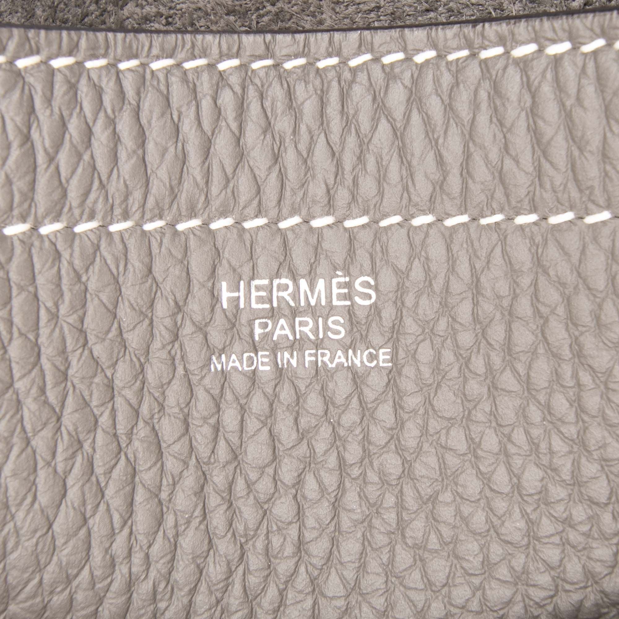 Herm�s Taurillon Clemence Cabasellier 46 Gray
