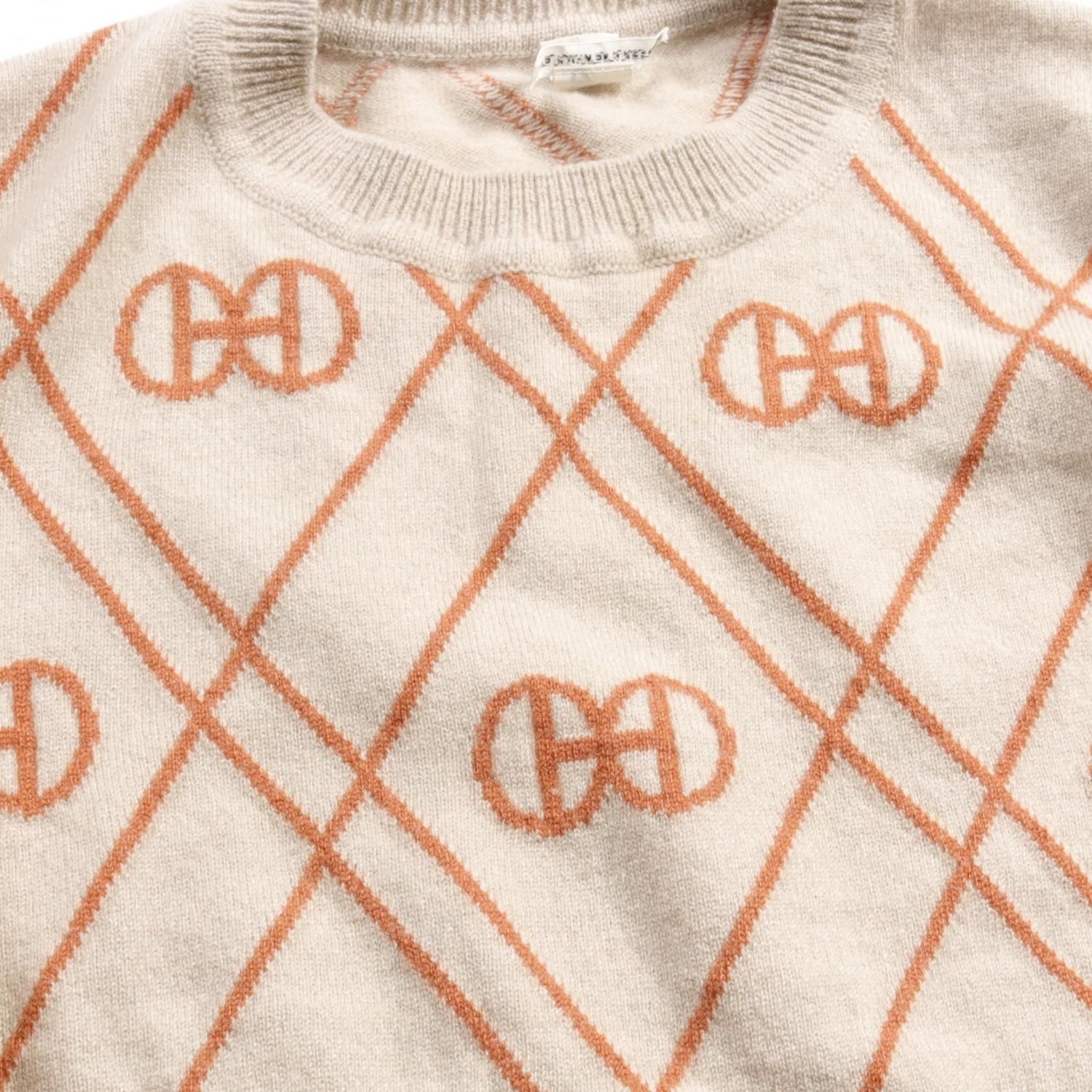 Hermes H Rondo Knit Beige Brown Cashmere