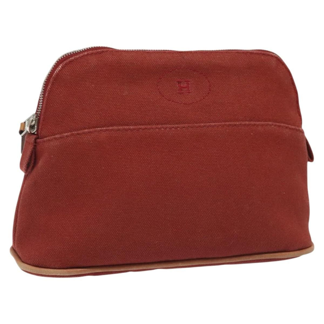 Hermes Bolide Pm Pouch Canvas Red Auth