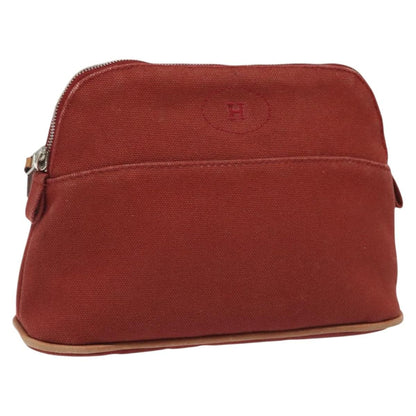 Hermes Bolide Pm Pouch Canvas Red Auth
